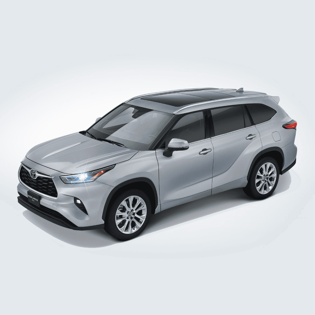 Vista superior de Toyota Highlander HEV