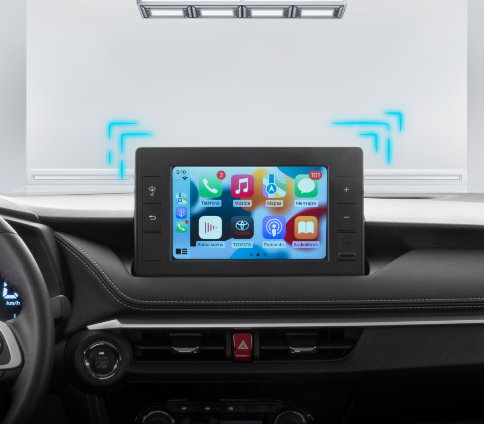 Pantalla multimedia de Toyota Yaris Sedán